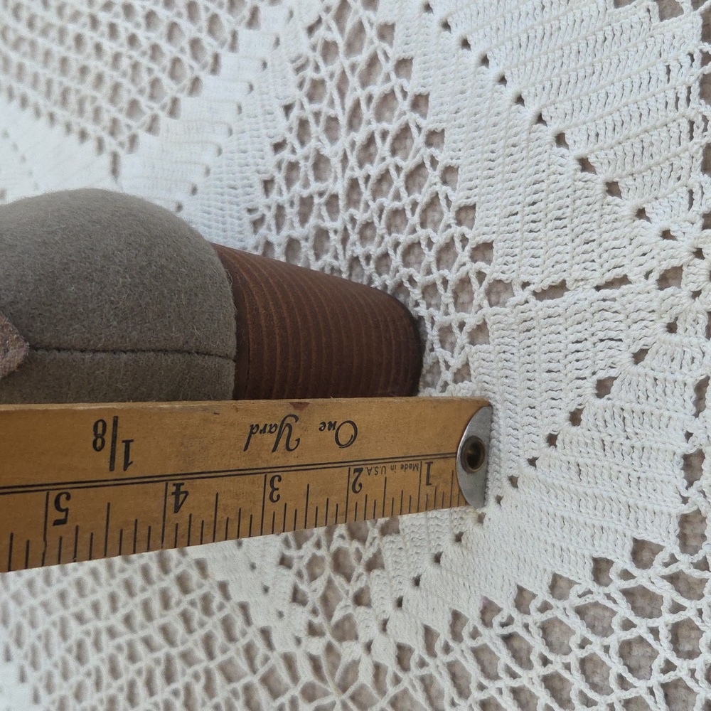 Toms Lunata Taupe Suede Lace-Up Booties Size 9 - Picture 8 of 8